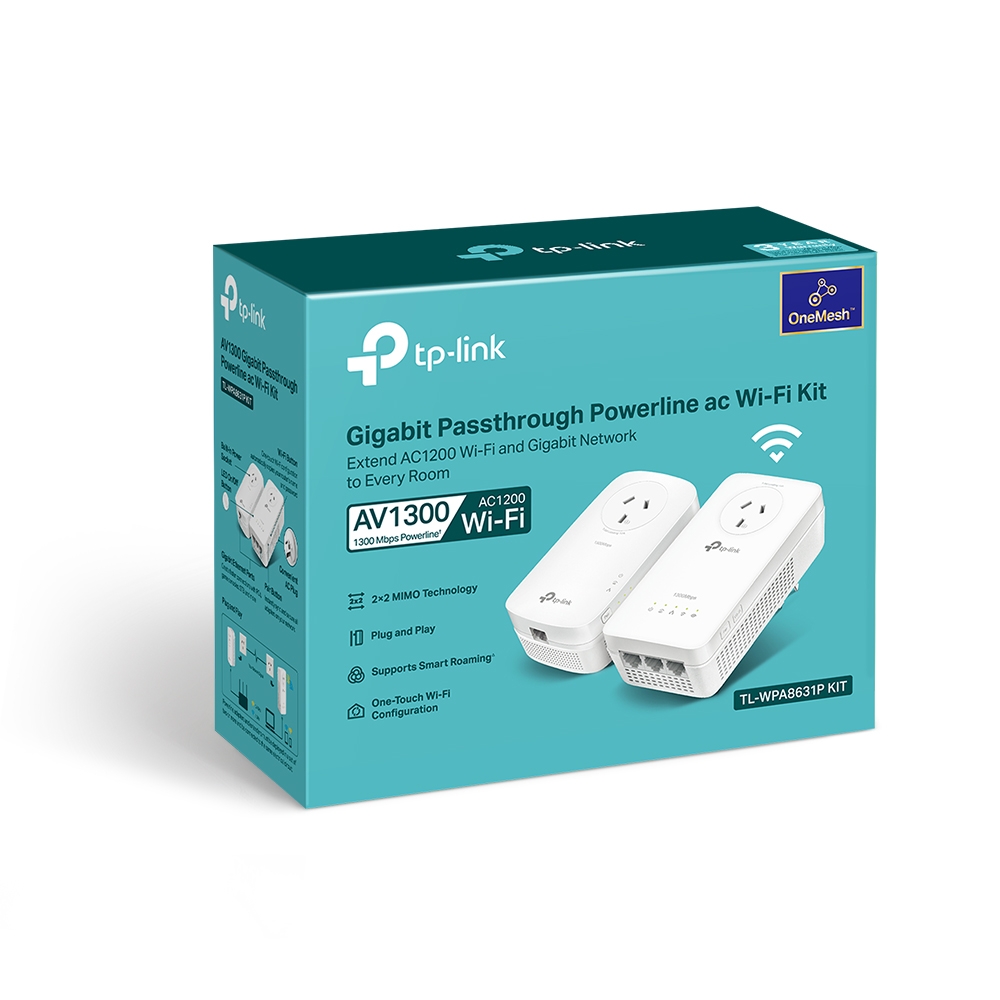  Powerline: 1300Mbps 3x Gigabit Mbps 1x Power Socket  